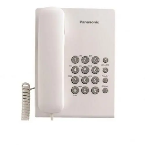 Téléphone Fixe Avec Fil-KX-TS500MX-Blanc